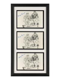 Collection Two of Personal Items from Chicago Bears and Notre Dame Legend George Connor Including Soldier Field Hall of Fame Banner and Autographs