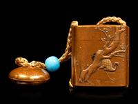 A Small Gold Lacquer Three-Case Inro