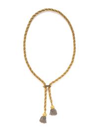 BICOLOR GOLD ROPE TWIST NECKLACE