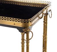 A Neoclassical Style Gilt Metal Serving Cart
