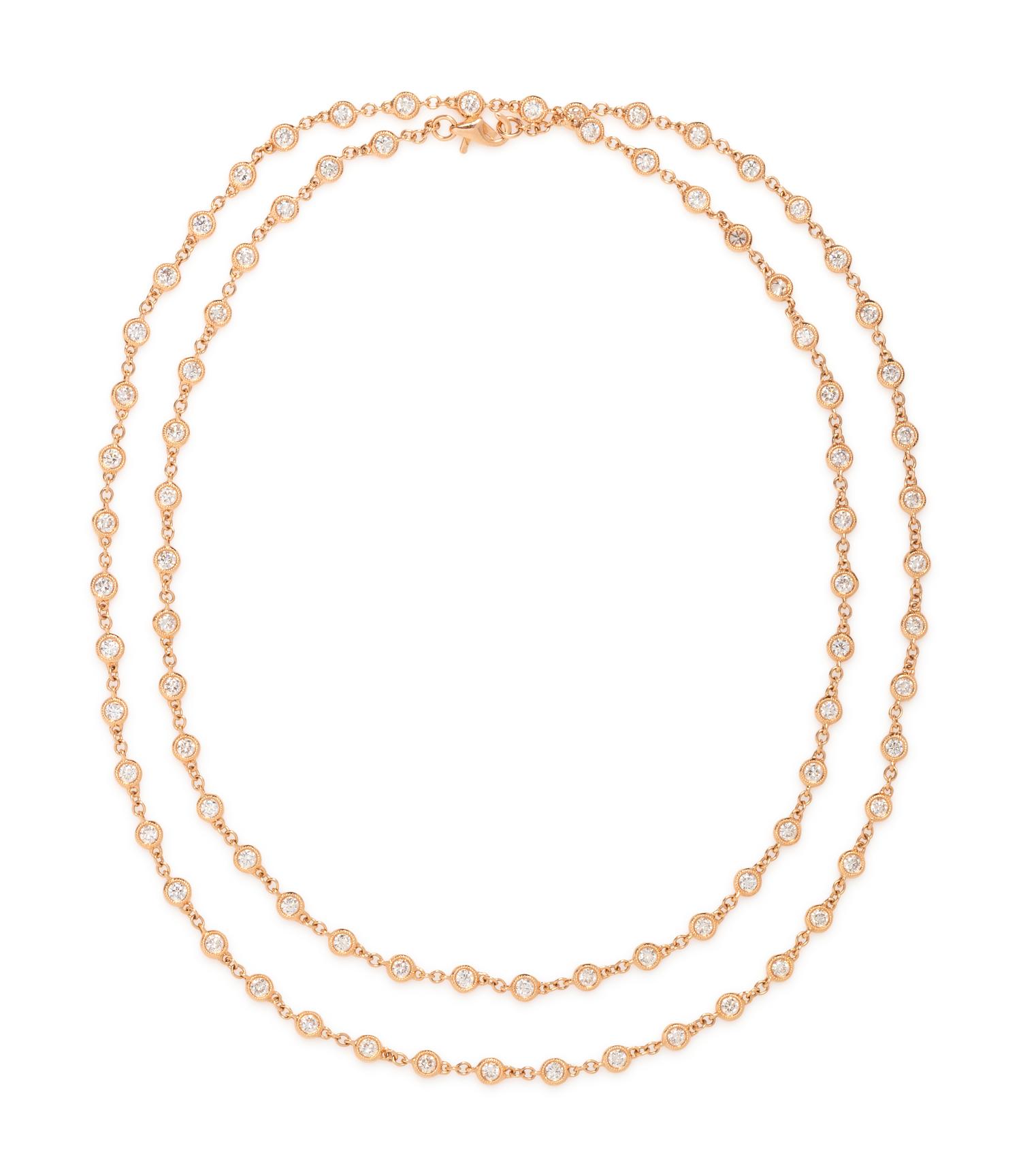ROSE GOLD AND DIAMOND NECKLACE