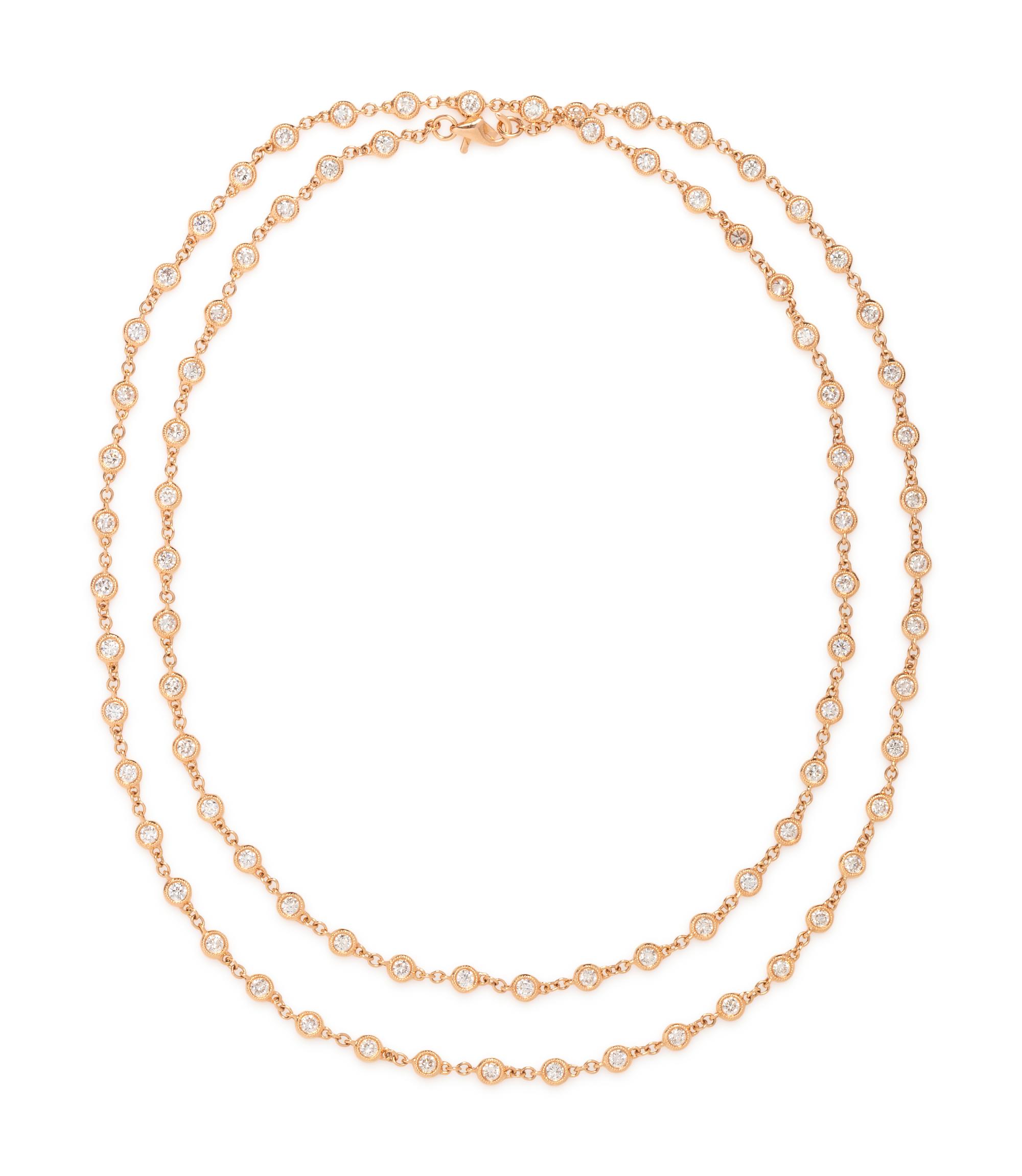 ROSE GOLD AND DIAMOND NECKLACE