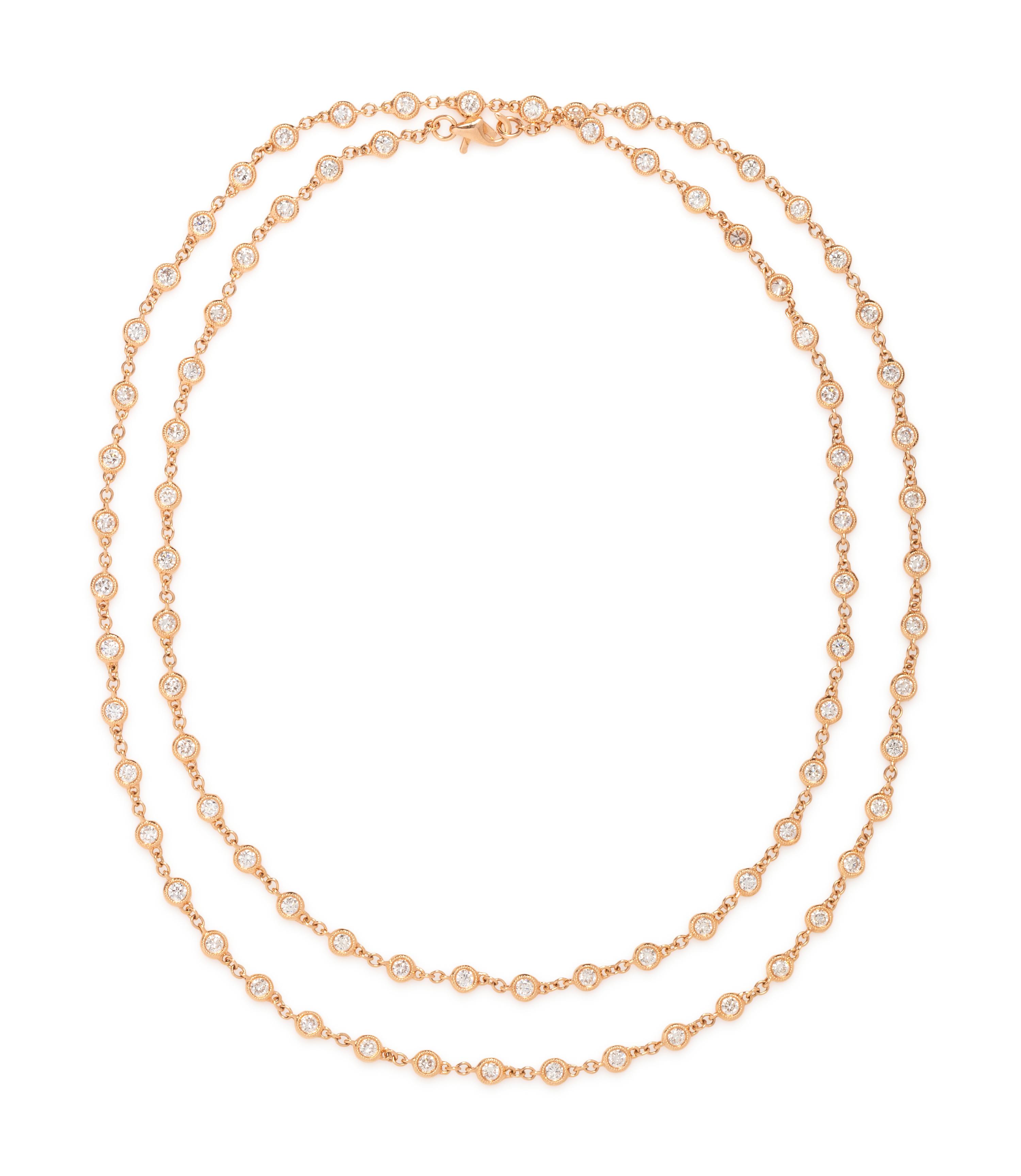 ROSE GOLD AND DIAMOND NECKLACE