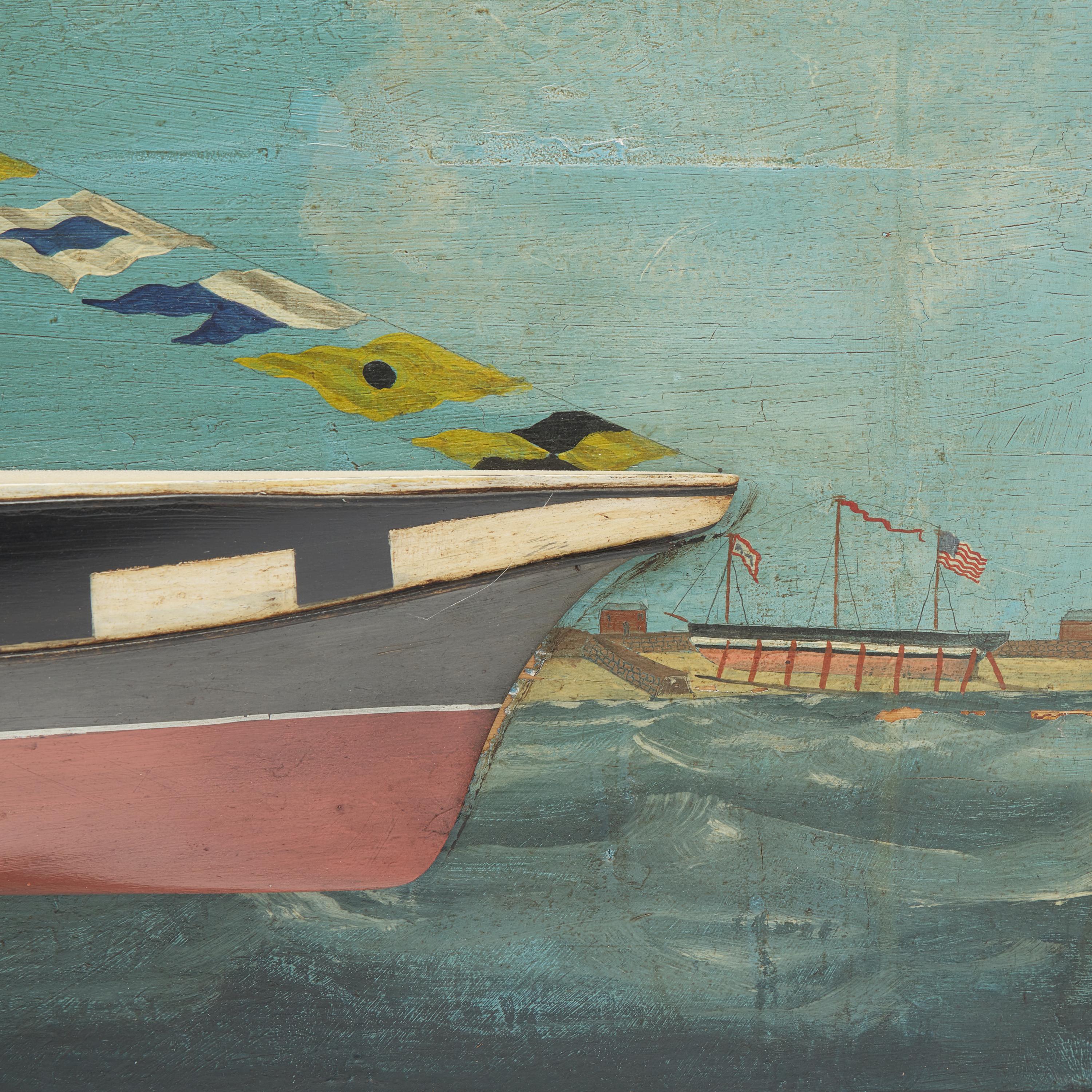 A Painted Half Hull Ship Diorama of the Sea Witch