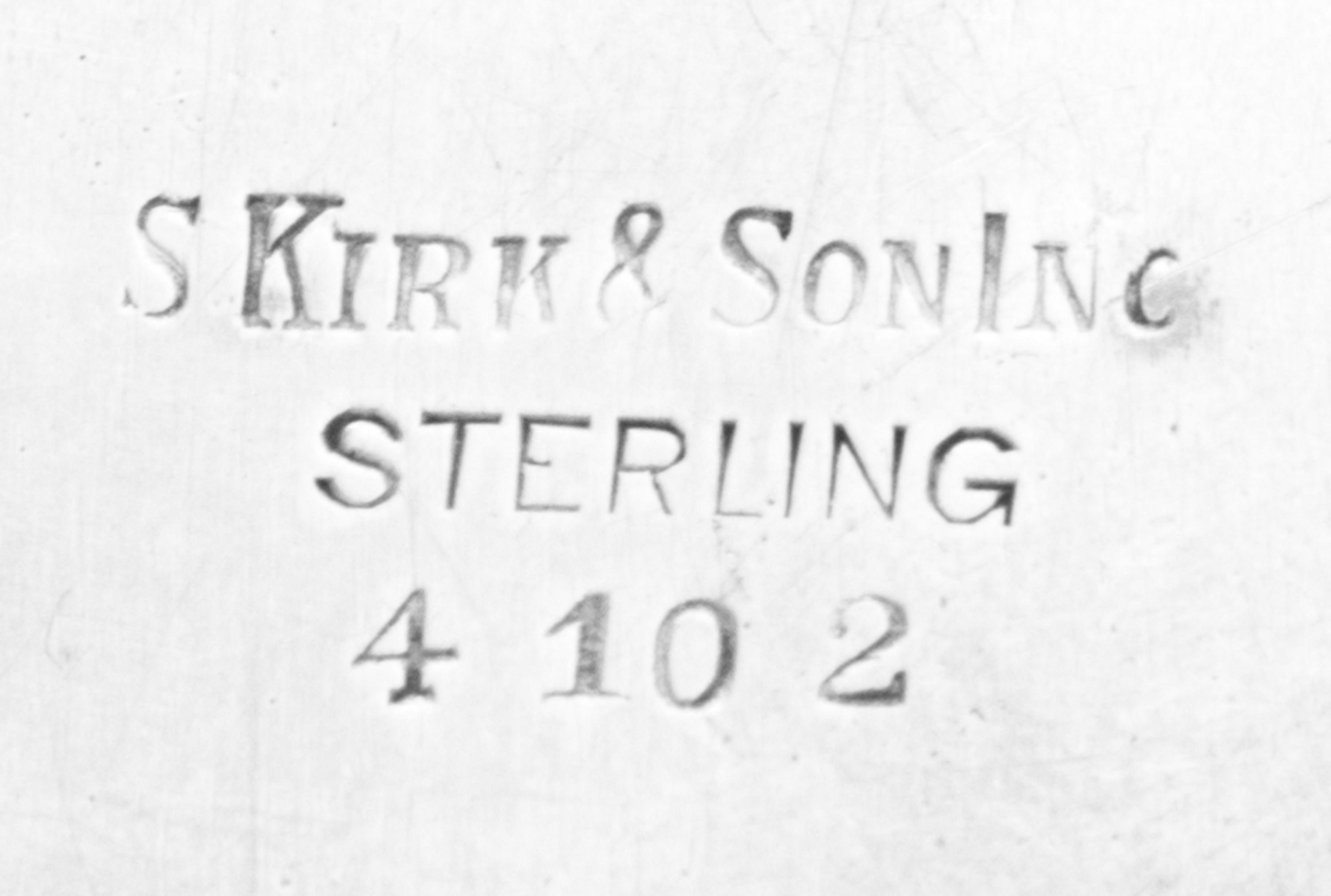 An American Silver Presentation Plate, S. Kirk & Son, Baltimore, MD, centered with the engraved inscription Allegheny Country Club Hors