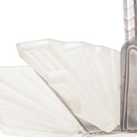French Art Deco 20th Century — Frosted Glass Chandelier