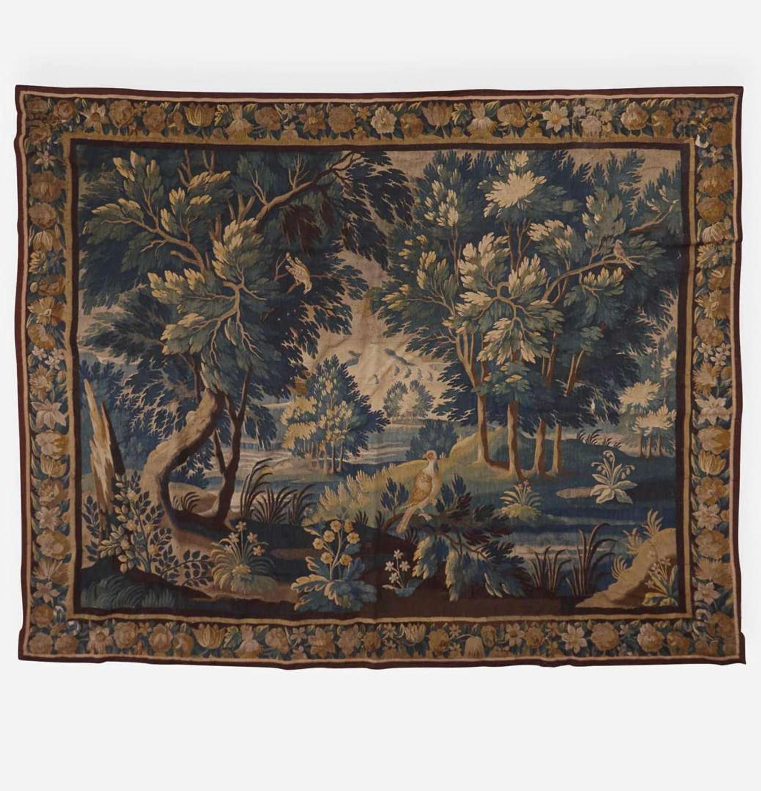 A large Flemish verdure tapestry Probably 18th century