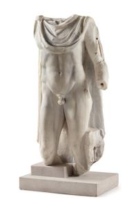 A Roman or Later Marble Torso of a God