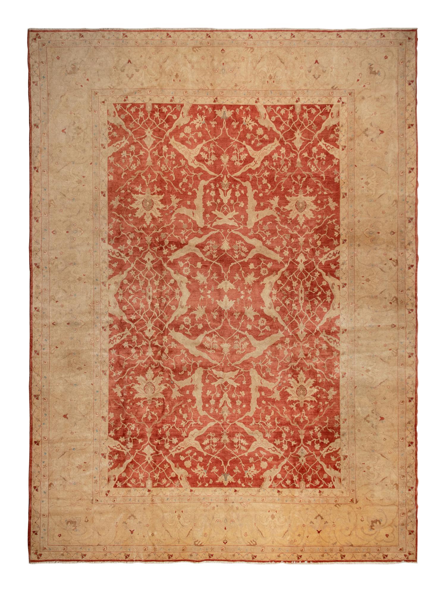 An Indo-Tabriz Wool Rug