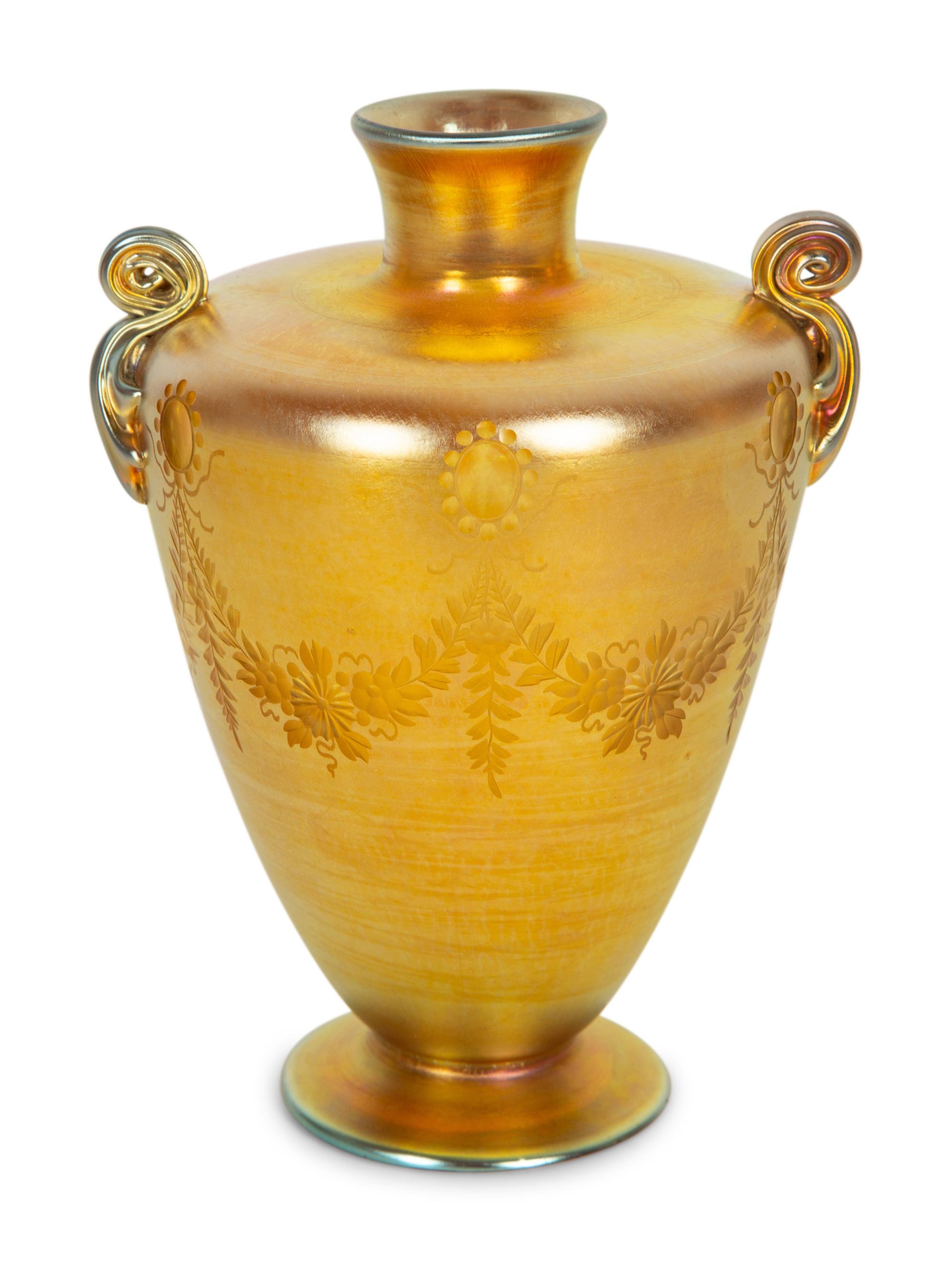A Tiffany Studios Favrile Glass Vase — Early 20th Century