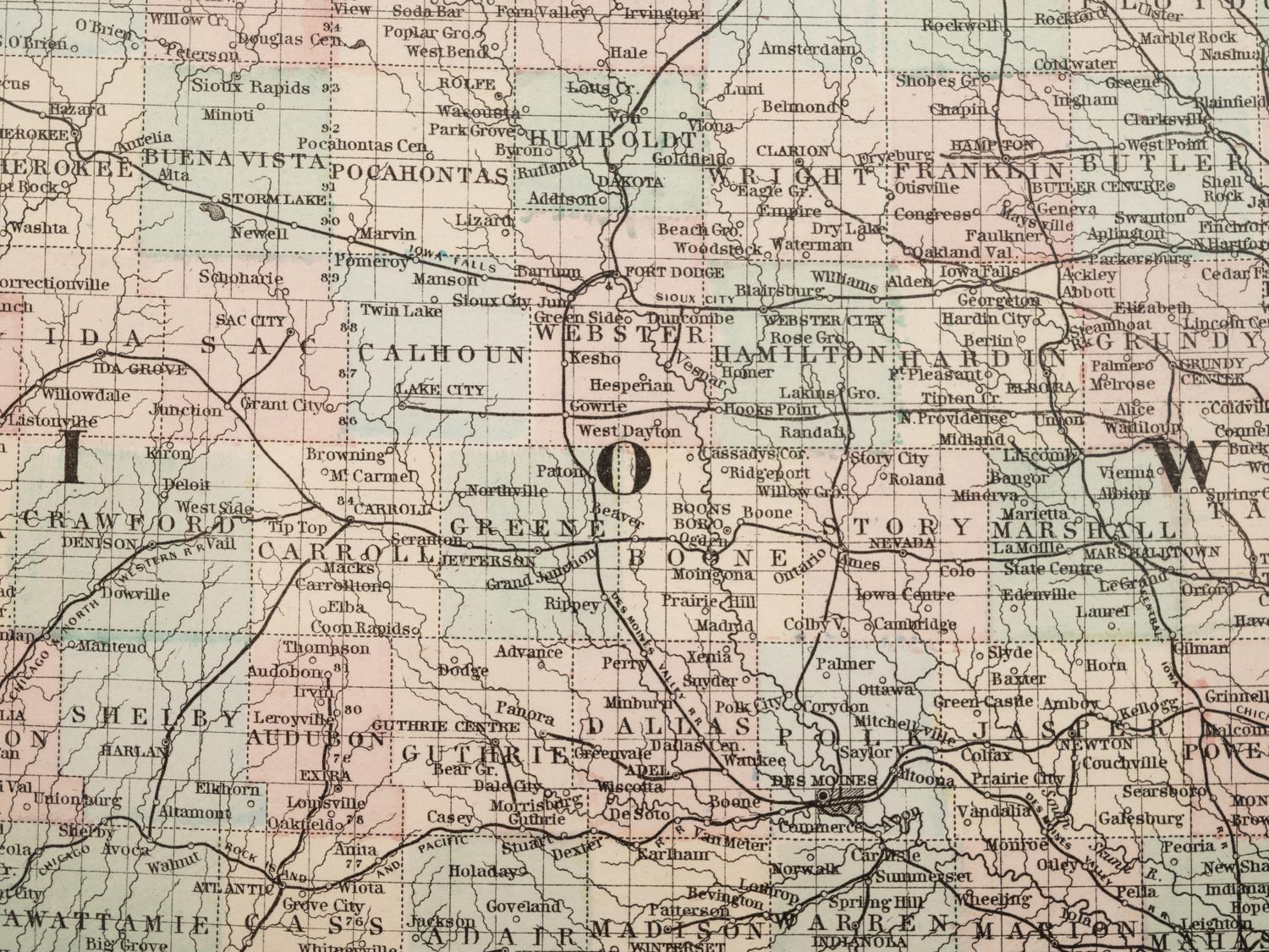 Five Framed Maps Pertaining to Illinois and the Surrounding States