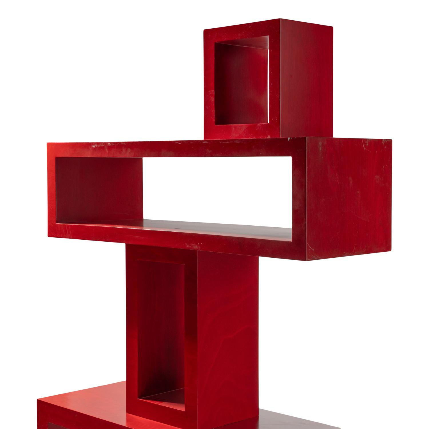 Red Shelving Unit