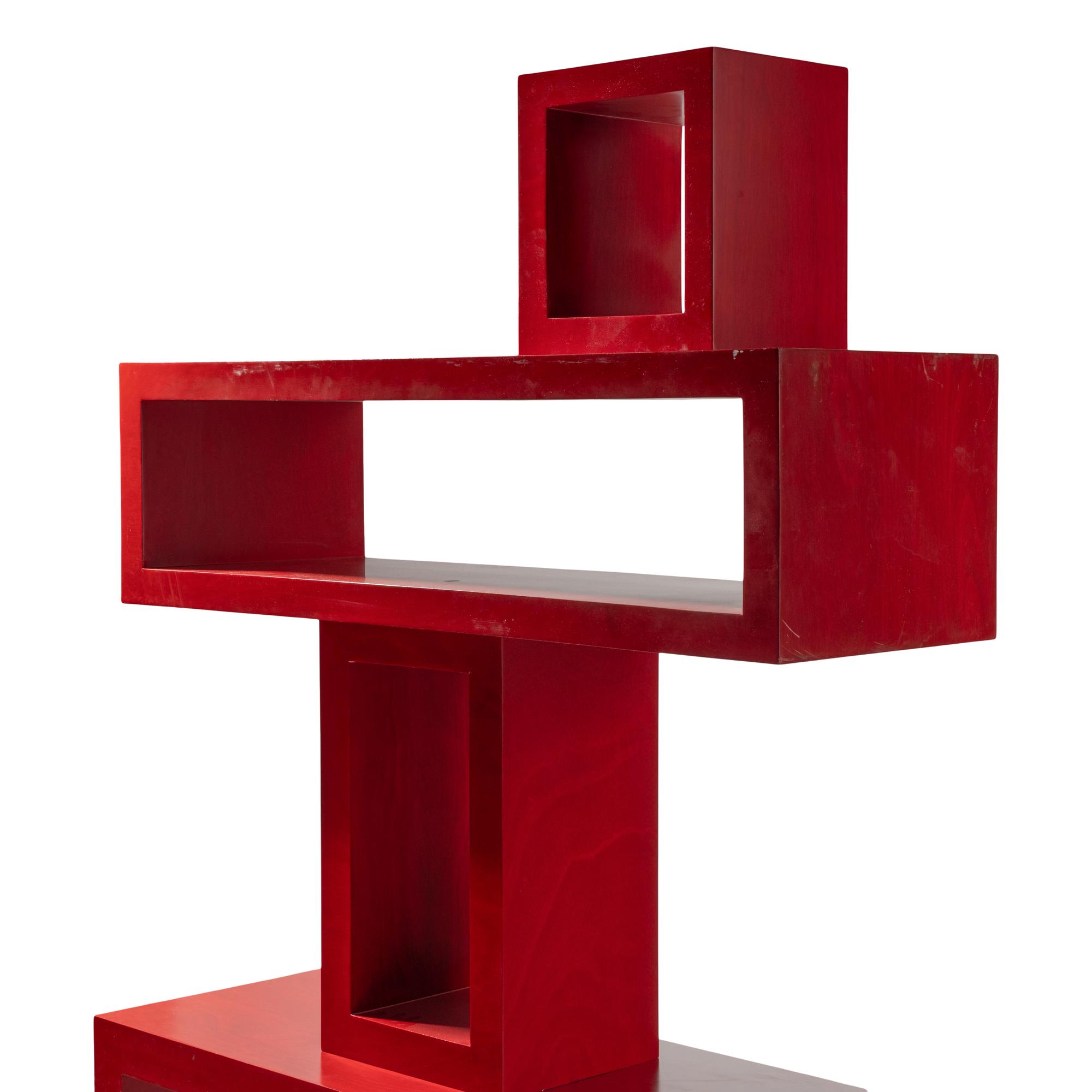 Red Shelving Unit