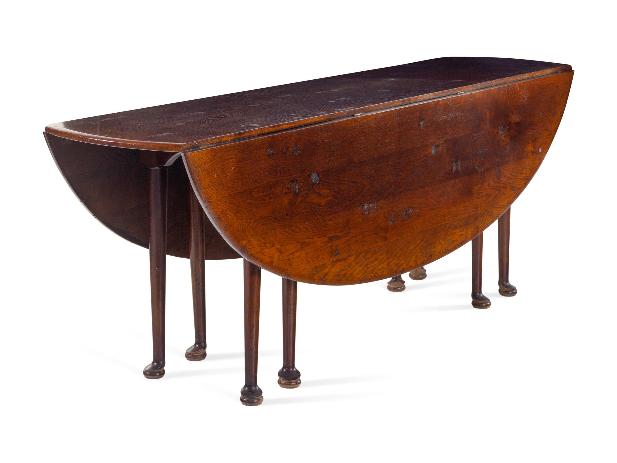 A Queen Anne Style Oak Wake Table