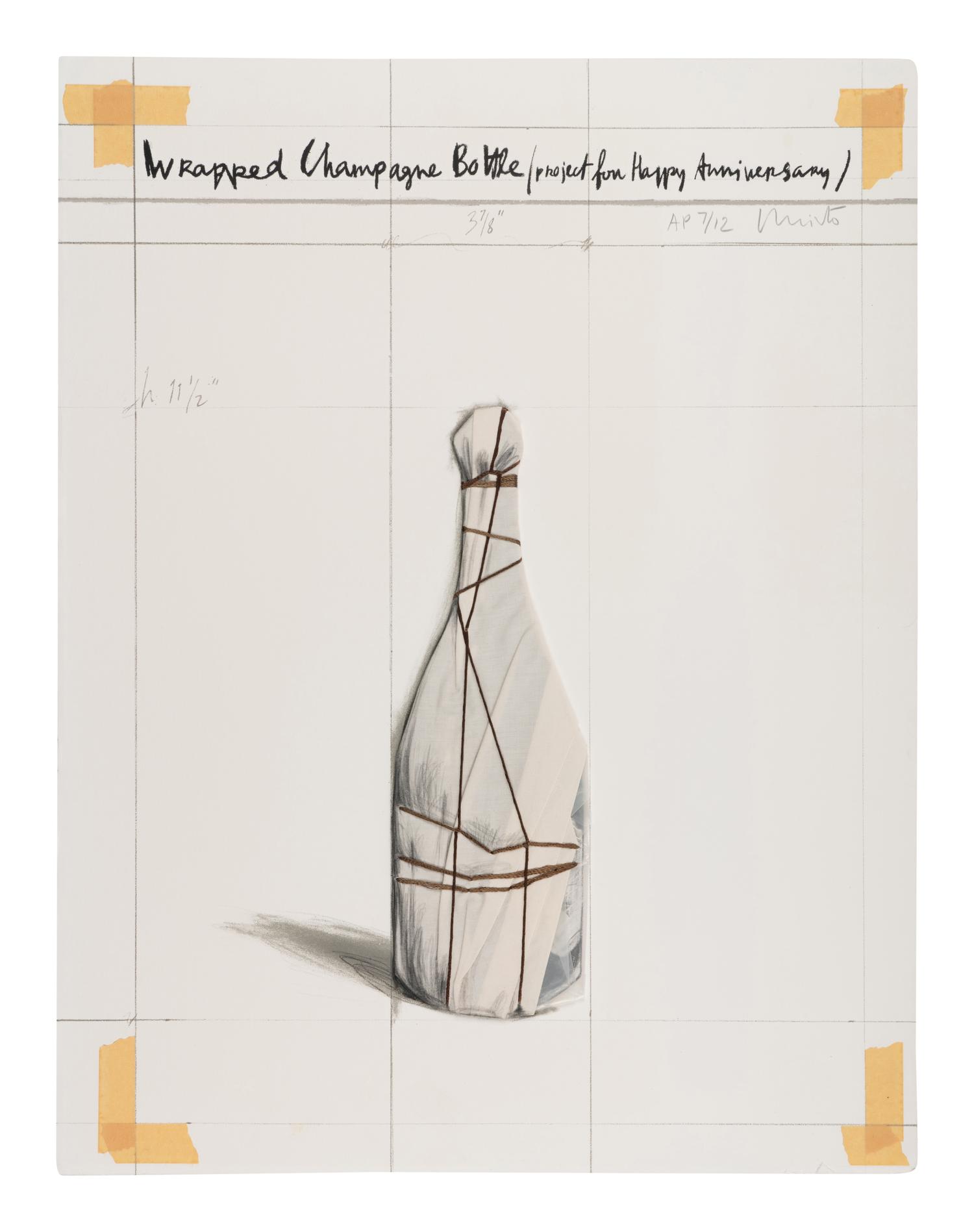 Wrapped Champagne Bottle, Project for Happy Anniversary (from the Landfall Press 30th Anniversary Portfolio )