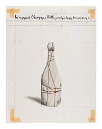 Wrapped Champagne Bottle, Project for Happy Anniversary (from the Landfall Press 30th Anniversary Portfolio )