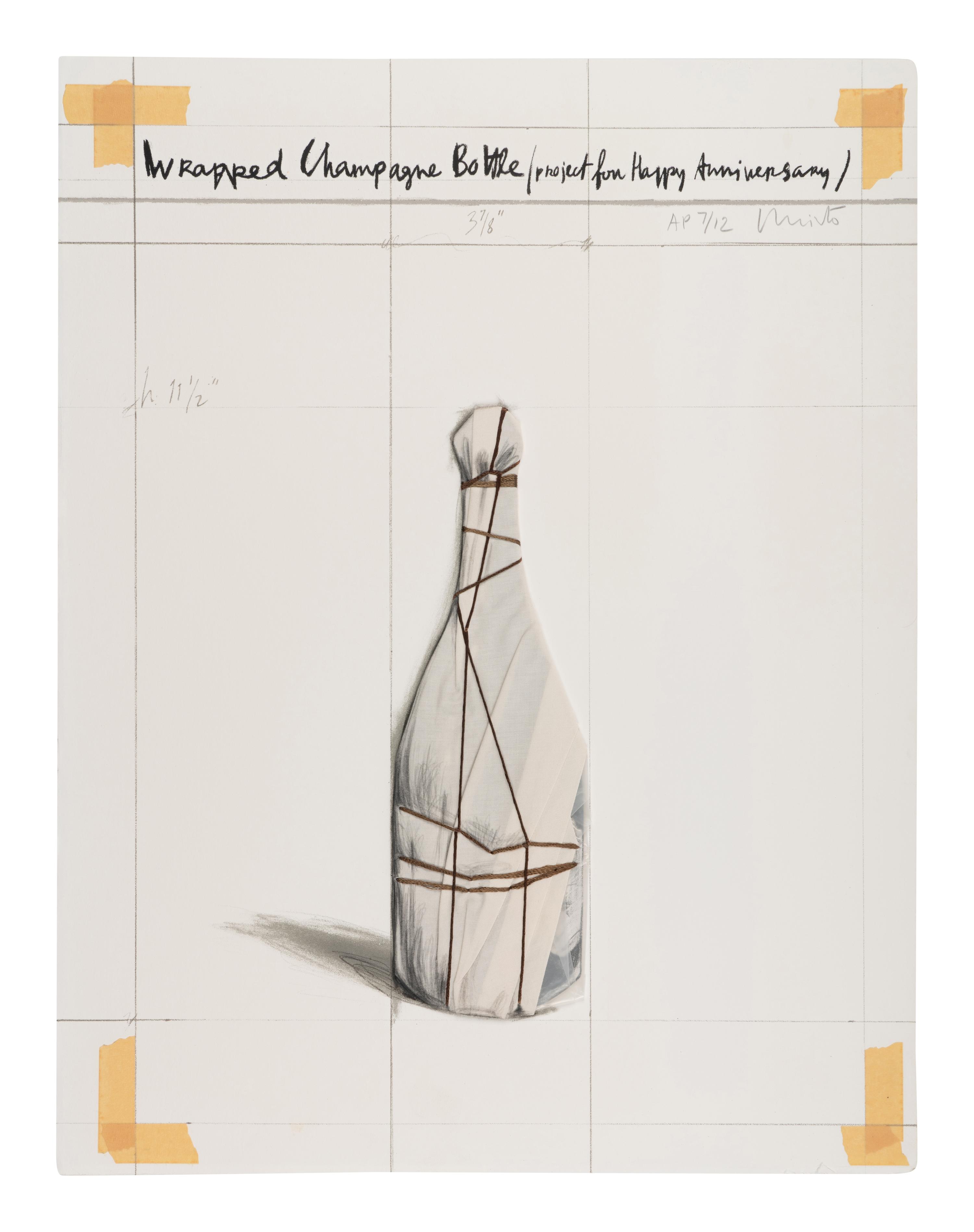 Wrapped Champagne Bottle, Project for Happy Anniversary (from the Landfall Press 30th Anniversary Portfolio )