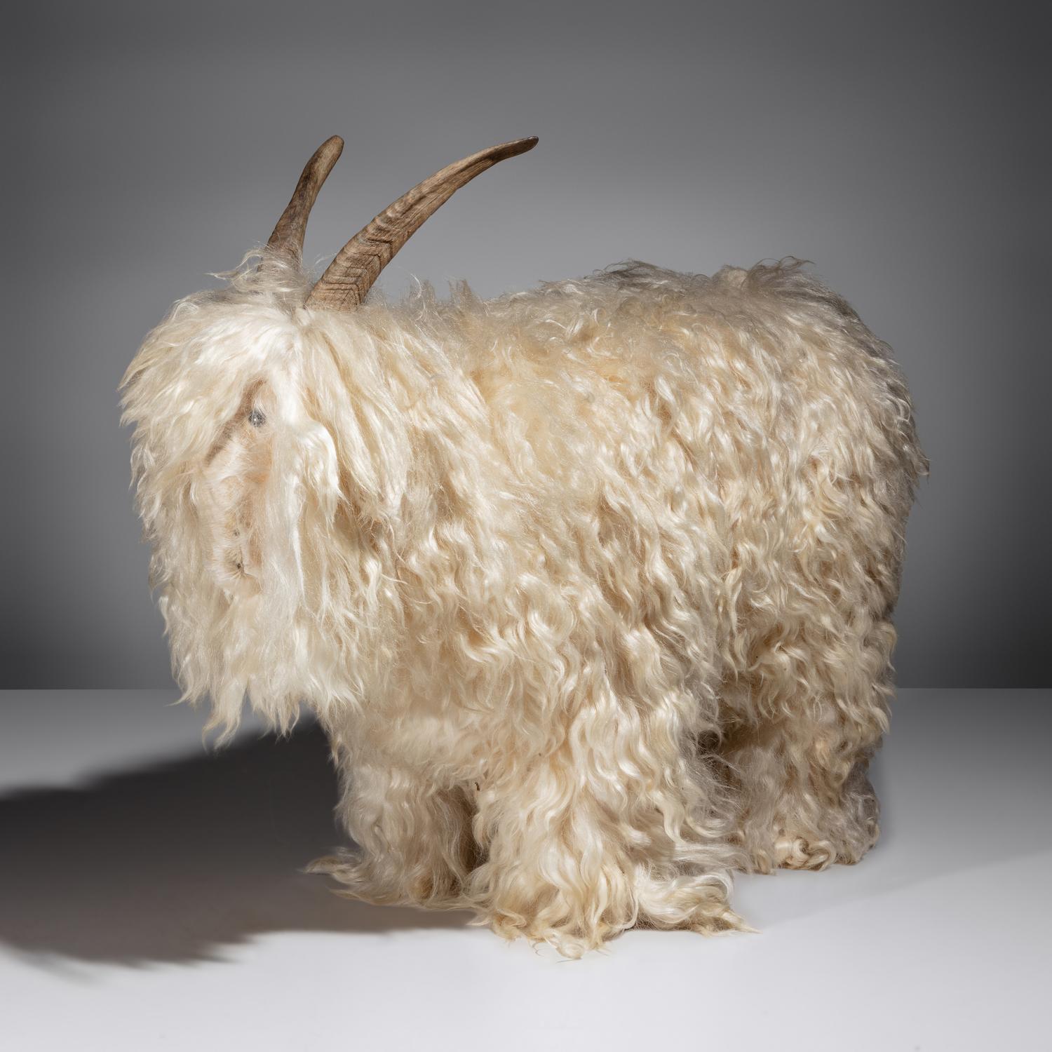 Style of Claude Lalanne 20th Century — Two Mountain Goat-Form Foot Stools
