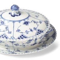 A Royal Copenhagen Blue Fluted Full Lace Porcelain Dinner Service