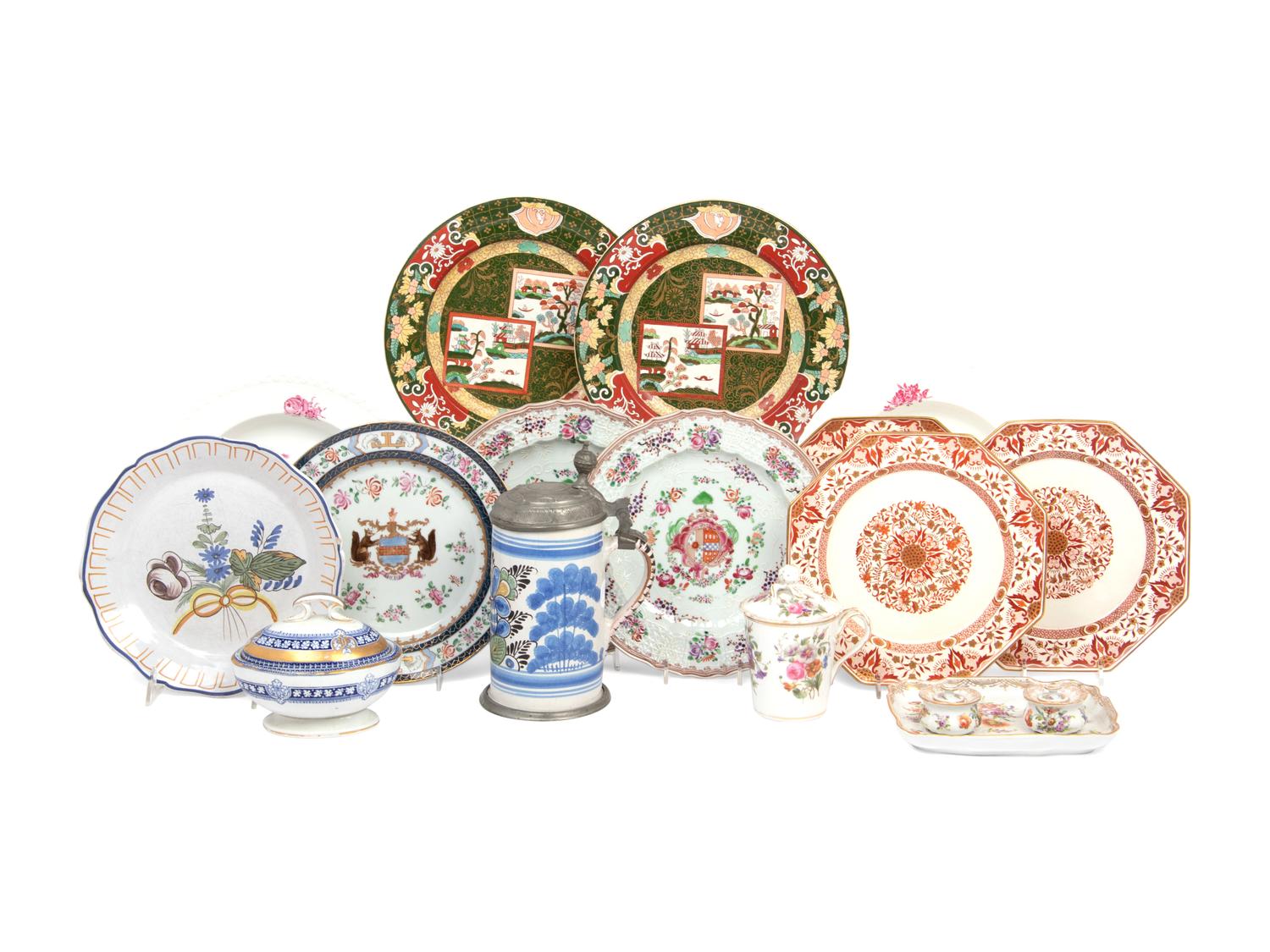 A Collection of Continental and English Porcelain Articles