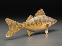 A Carved and Painted Wood Walleye Decoy