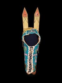 Kiowa Beaded Full-Size Cradle, with American Flags