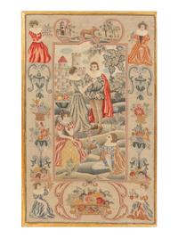 Two Charles II Style Needlework Panels