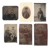 [CIVIL WAR]. 13 CDVs & tintypes of Naval subjects, incl. CSS Alabama , Union officers, & sailors.
