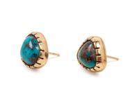 Gold and Turquoise Earrings