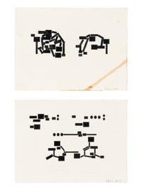 Studies for Unexecuted Sculpture, For Sculpture of Combined Thoughts, 1994 (2 works)