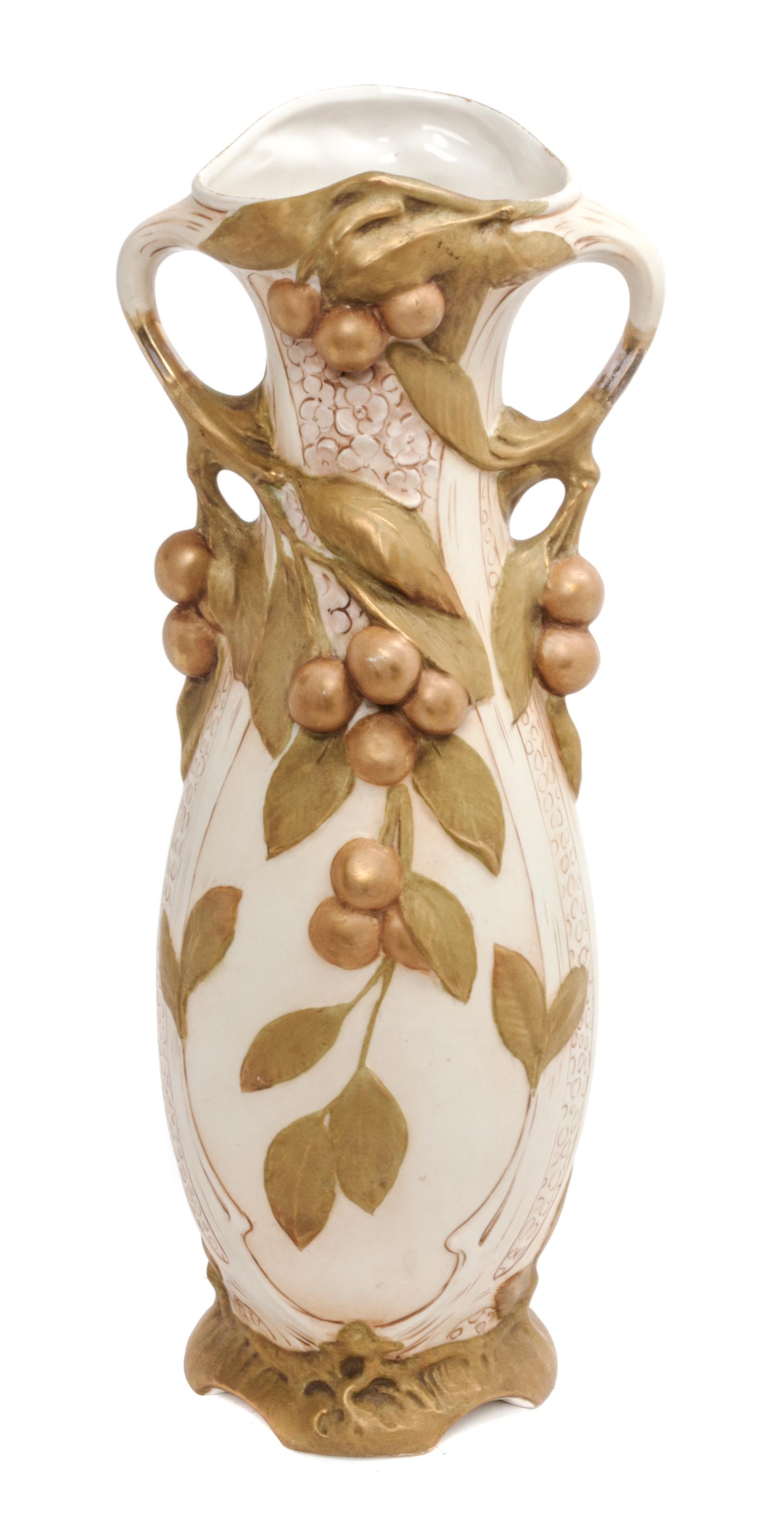 A Royal Dux Art Noveau Vase Height 16 inches.