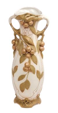 A Royal Dux Art Noveau Vase Height 16 inches.