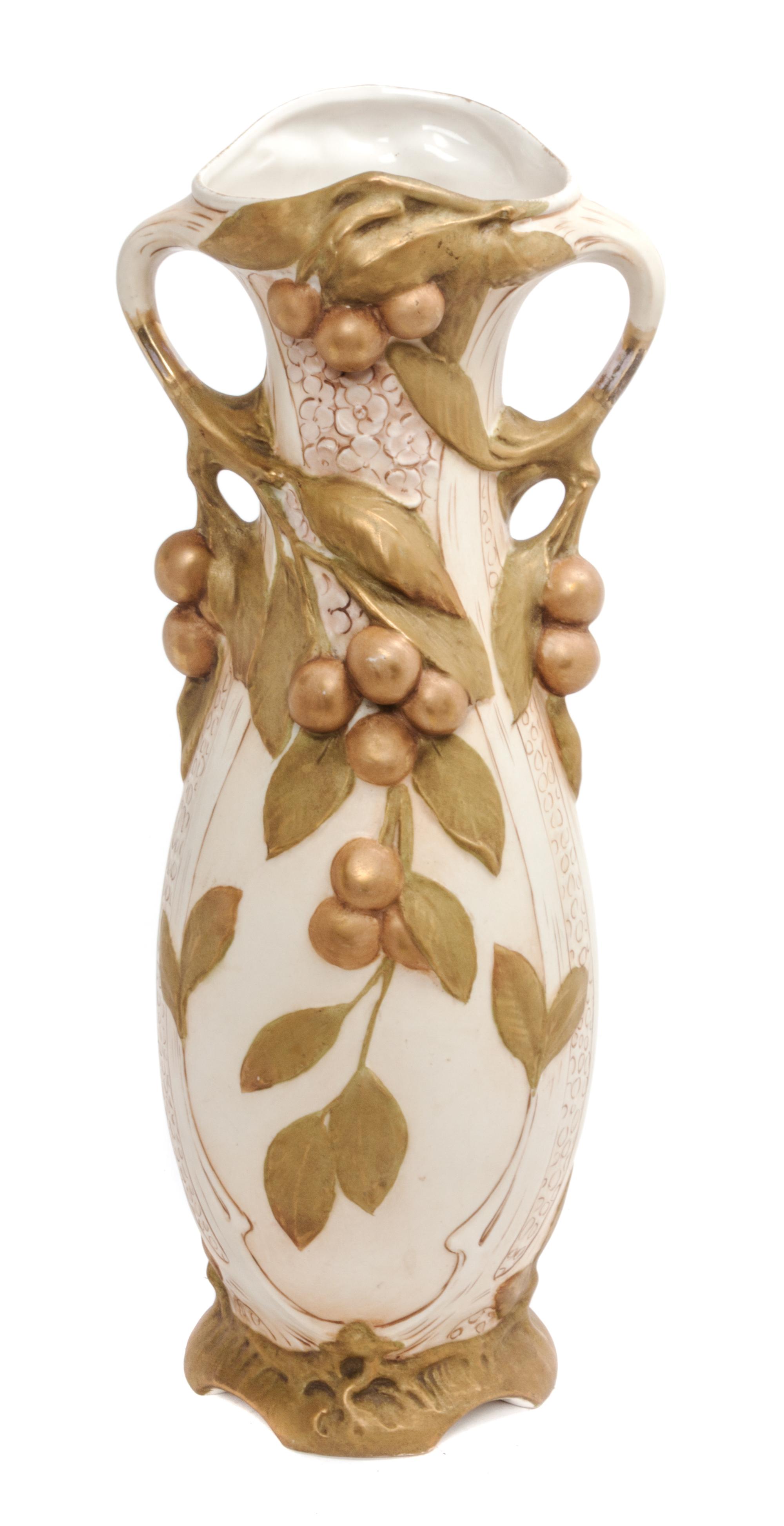 A Royal Dux Art Noveau Vase Height 16 inches.