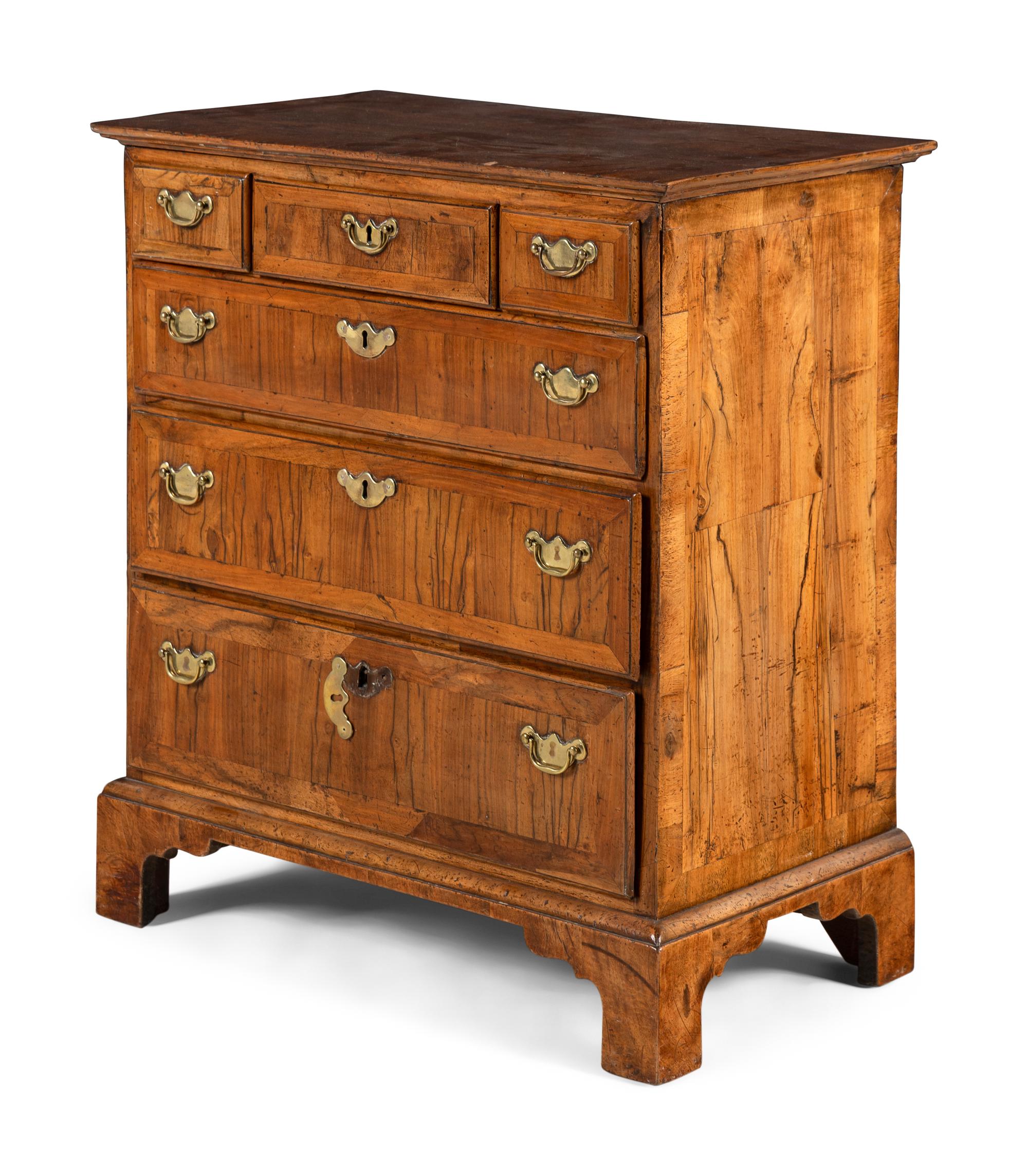 A George II Walnut Chest of Drawers