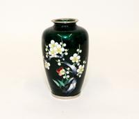 A Japanese Cloisonné Enamel Vase Height 4 3/4 inches.