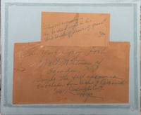 [WHITMAN, Walt (1819-1892)]. GRAY, Fred (1834-1891). Civil War-era postcard addressed to Walt Whitman. Washington, DC, 1863.