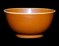 A Chinese Persimmon Glazed Porcelain Bowl