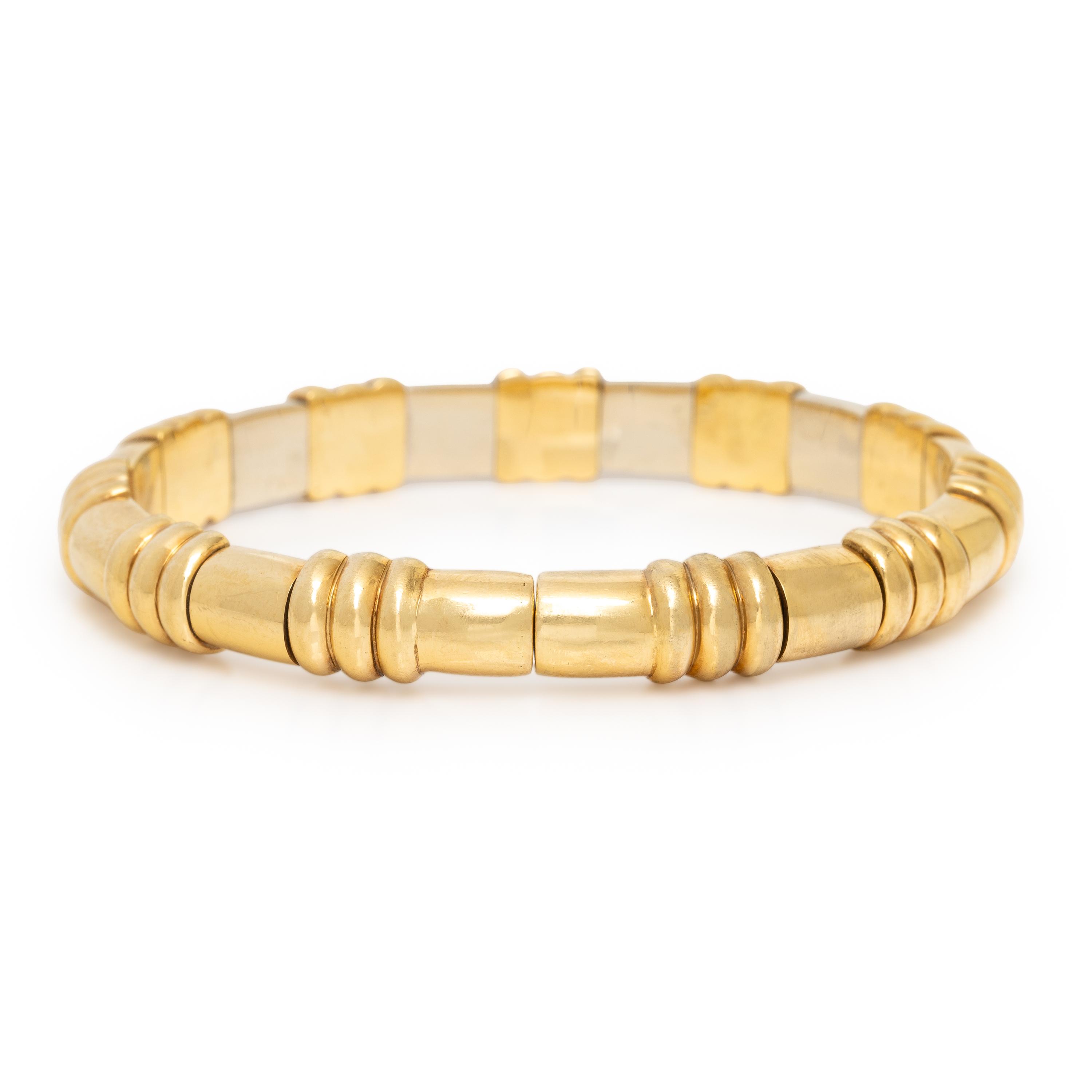 Set of Multigem and Yellow Gold Bangle Bracelets