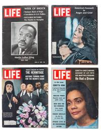 [CIVIL RIGHTS]. A group of items involving Martin Luther King, Jr., Coretta Scott King, and the March on Washington, incl. buttons, imprints, and related ephemera.