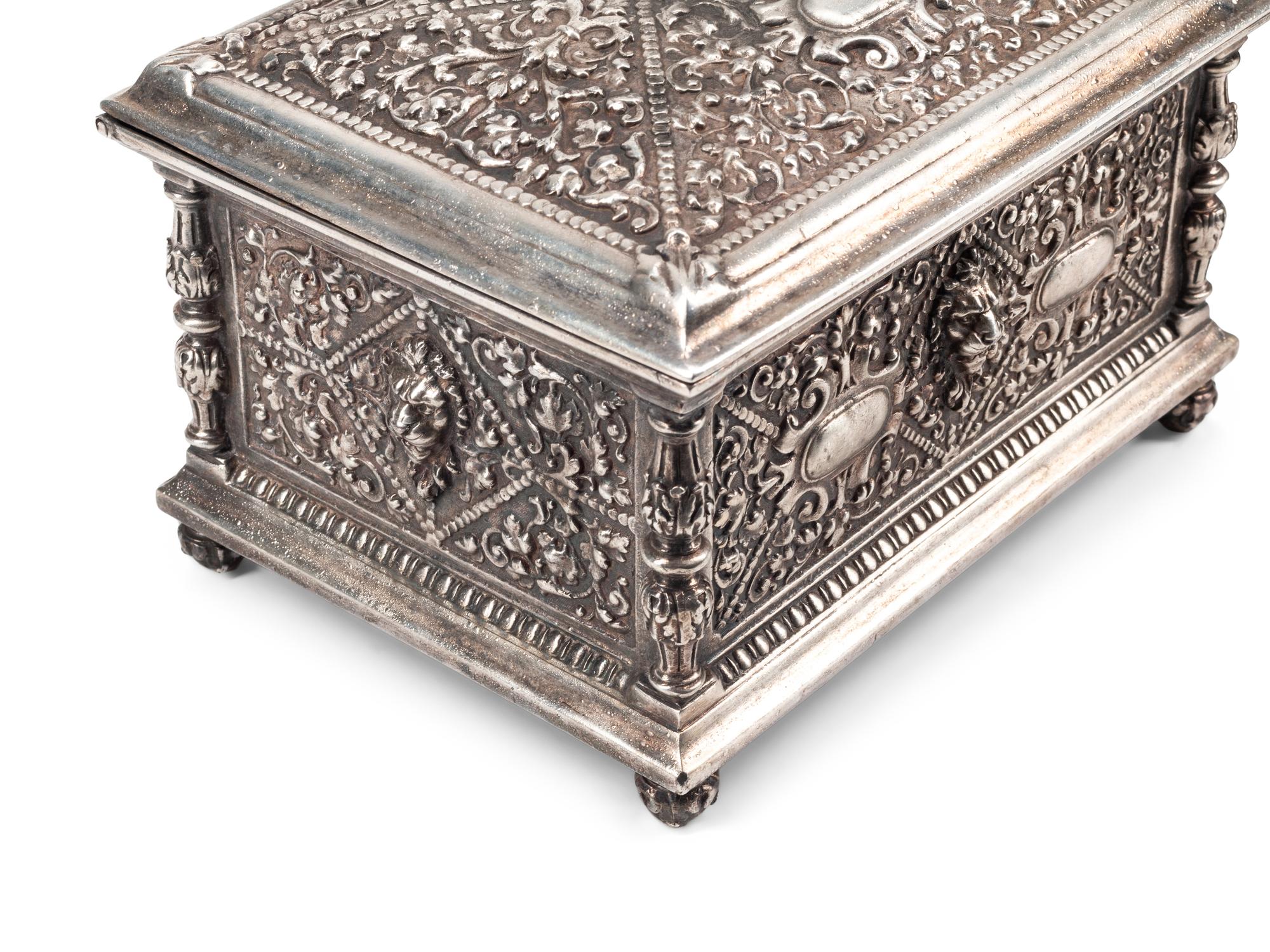 Two Neoclassical Style Silver-Plate Table Caskets