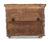 A Neoclassical Hammered Brass Mounted Pine Chest