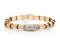 YELLOW GOLD AND DIAMOND BRACELET
