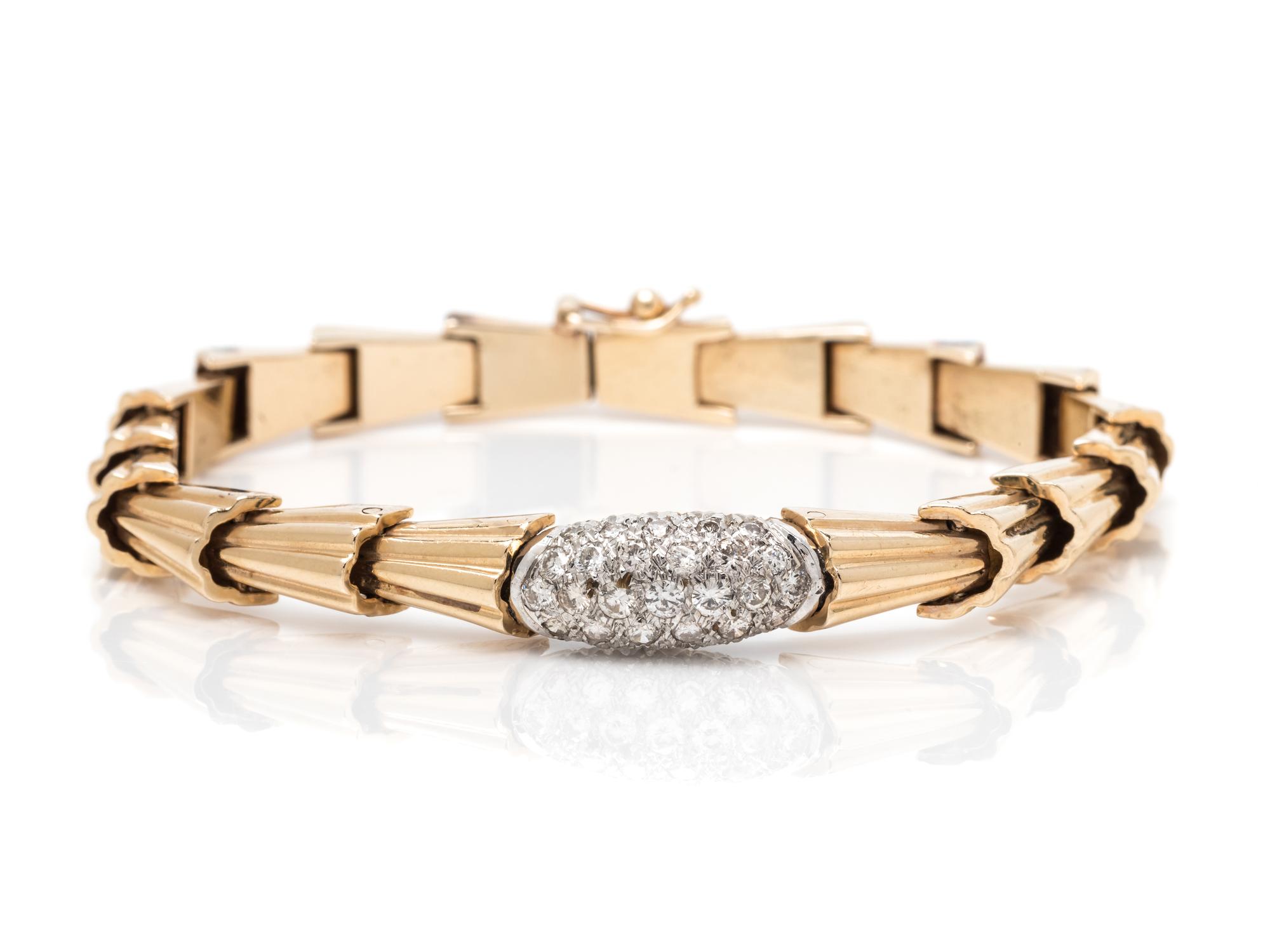 YELLOW GOLD AND DIAMOND BRACELET