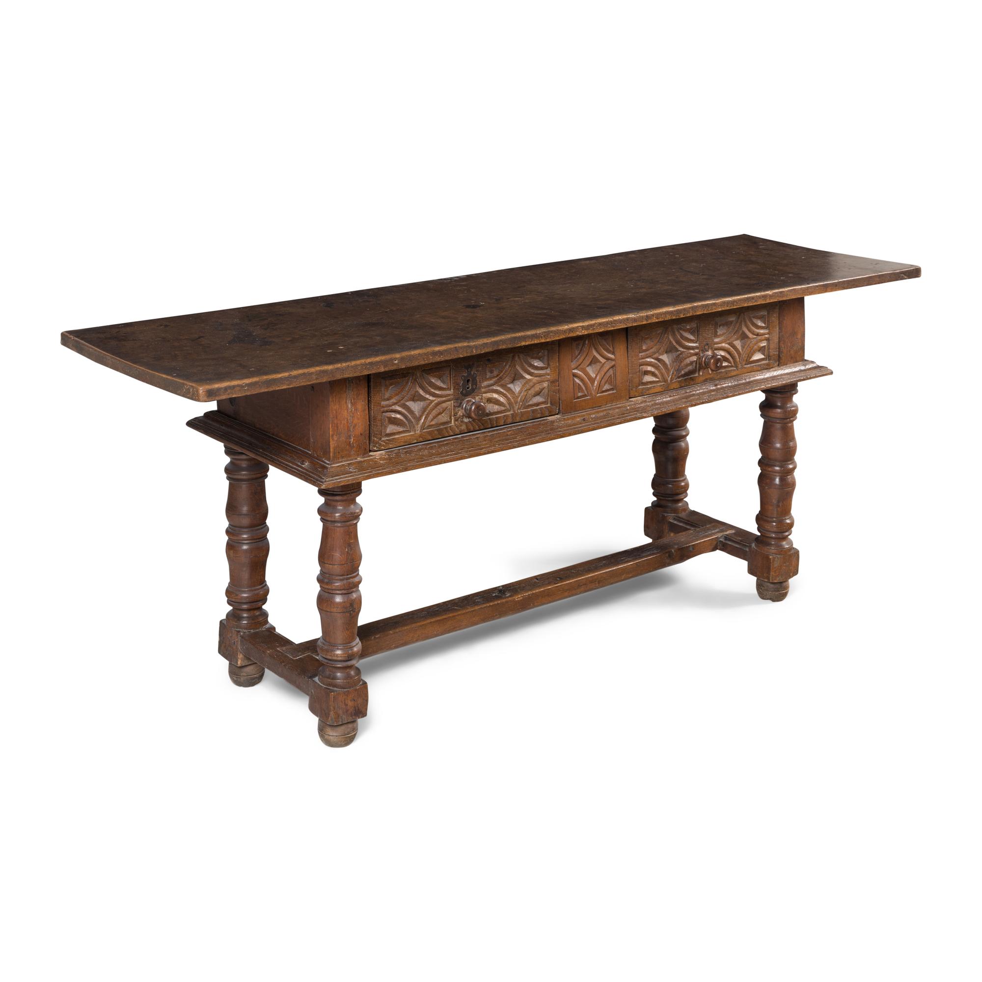 A Spanish Baroque Oak Table
