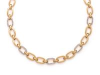 YELLOW GOLD AND DIAMOND NECKLACE