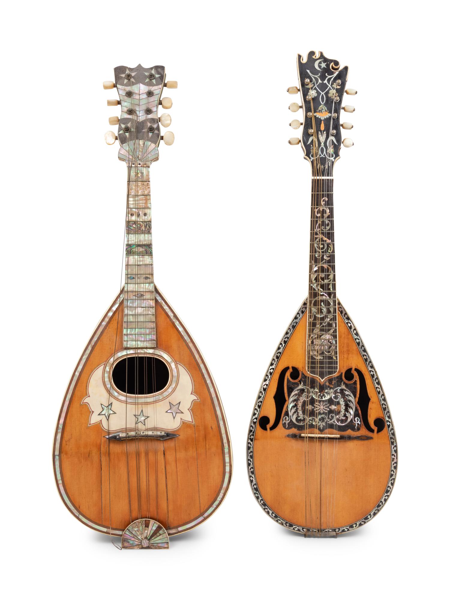 Two Inlaid Wood Mandolins