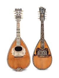 Two Inlaid Wood Mandolins