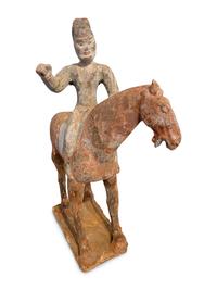 Two Chinese Sancai Pottery Figures