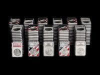 A Large Collection of One Hundred and Seventy NGC Graded MS69 Silver Eagle $1 Coins