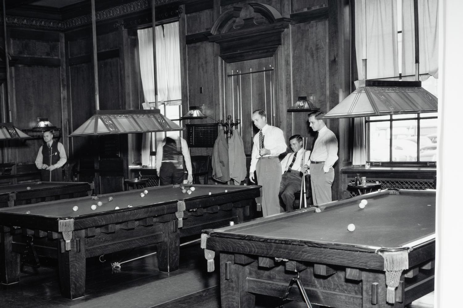 Stern Bramson (1912‑1989) Billiard Room, Pendennis Club, Louisville, KY, October 9, 1947